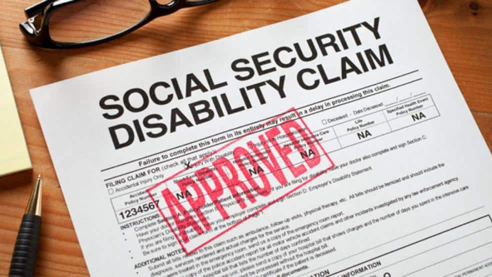 Social Security Disability Claim Approval form